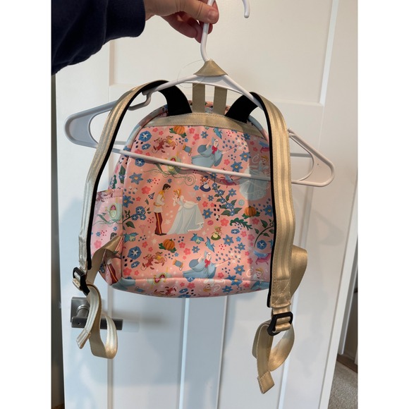 Petunia Pickle Bottom Disney Baby Cinderella Mini Backpack Pink Vegan Leather - Picture 5 of 10
